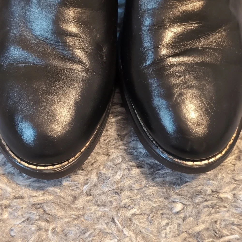 Larado Black Leather Cowboy Boots - Picture 5 of 8